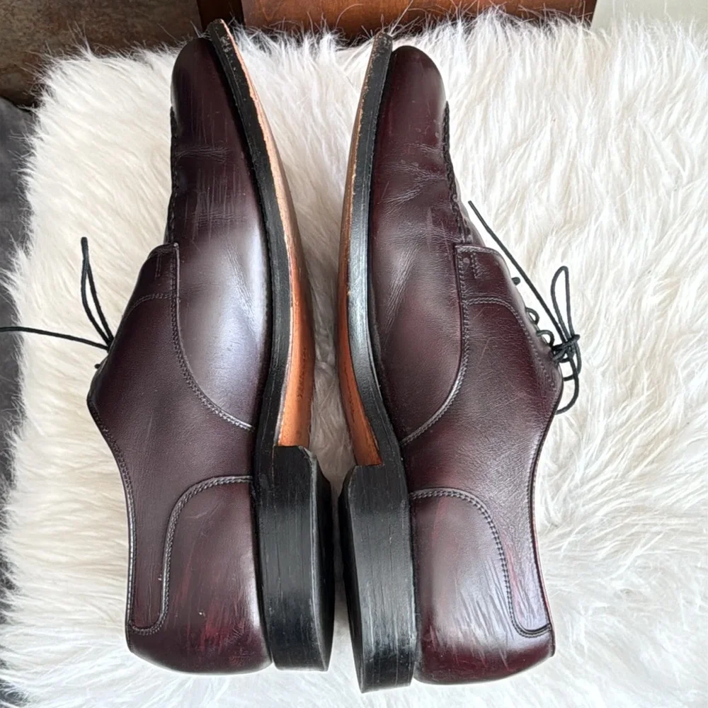 Allen Edmonds Brandywood Split Toe Deep Oxblood Brown Tie Shoe size 10